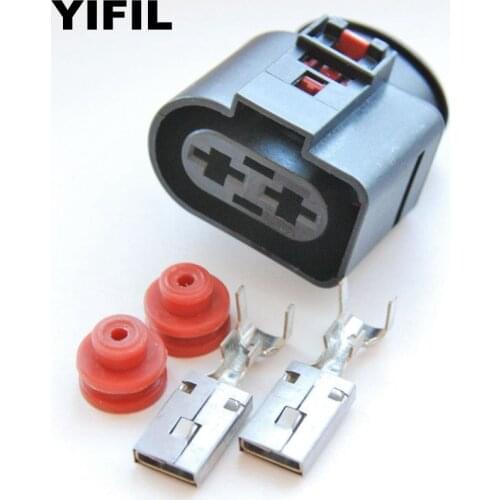 1pcs/lot 2 Pin/Way Power Steering Pump Plug Socket Housing Connector STECKER For AUDI VW SKODA Passat Polo 1K0971955 1K0 971 955