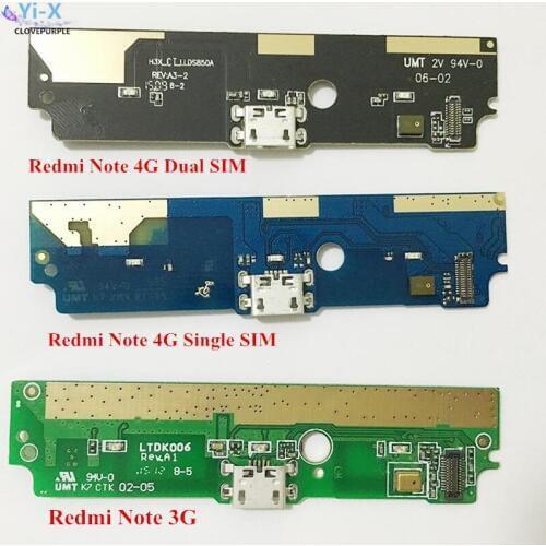 10PCS/Lor Micro USB Charging Port Flex Cable Ribbon Module for Xiaomi Redmi Note 3G / 4G Dual/ Single SIM