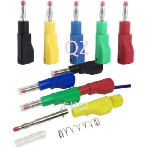 With nsulated Telescopic Sheath 4mm Banana Plug Welding DIY Connector Used for Connection Multimeter Instrumentation High Curre