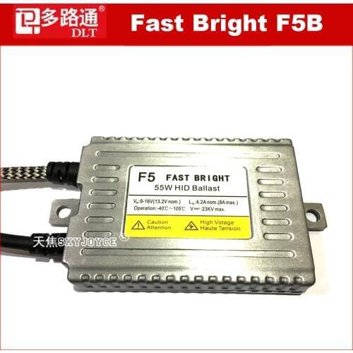 2 X 100% original DLT fast bright 55W ballast for Cnlight H7 hid bulbs YEAKY D2S H11 headlight DLT F5 ballast headlight F2 bulb