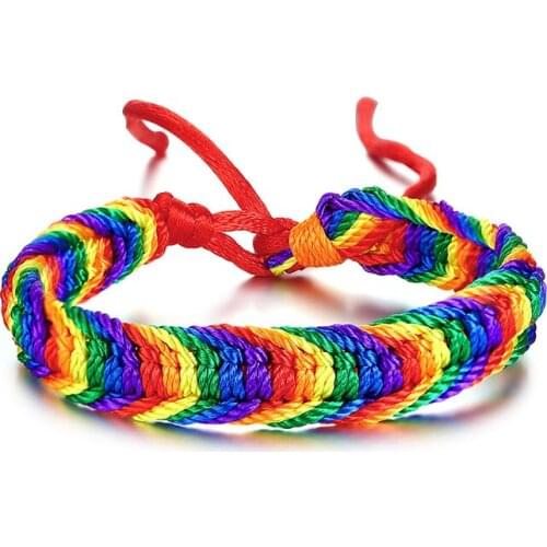 2021 LGBT Fashion Knotted Nepal Rainbow Braided A Variety Of Styles Chioce Personalized Bracelet Suitable For Couples