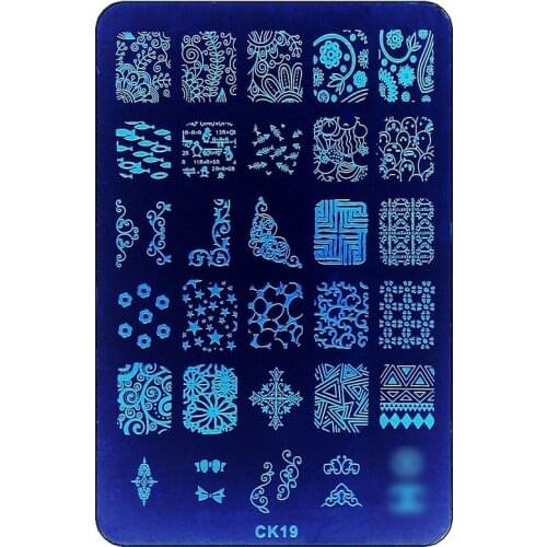 24PCS 14.5*9.5CM Fashion Designs DIY Polish Beauty Nail Art Image Stamping Plates 3D Nail Art Templates Stencils Manicure Tools