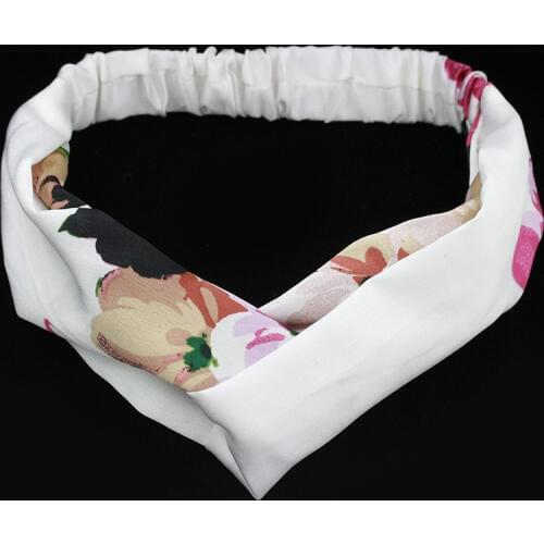 4 Kinds Soft Ribbon Floral Cloth Knotted Turban Headbands Elastic Hairbands Women Hairwear Hair Accessories