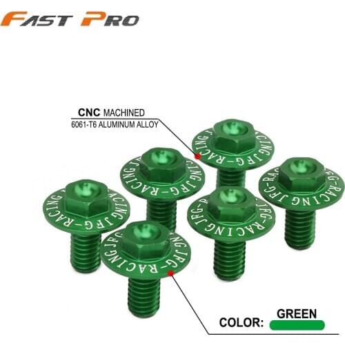 6PCS Front Fork Guard Bolt Screws For KX80 KX85 KX125 KX250 KX250F KX450F KLX450R KLX250 D-TRACKER RMZ250 250SB KX 80 85 125 250