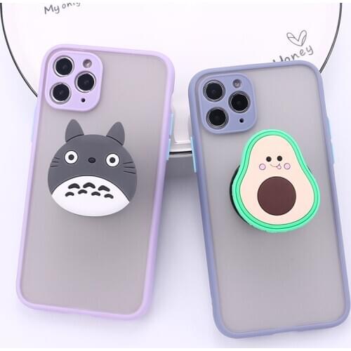 3D Cute Cartoon Avocado Camera Protection Phone Case For iPhone X XR XS 11 Pro Max 6S 7 8Plus Holder Shockproof Cover Gift Coque