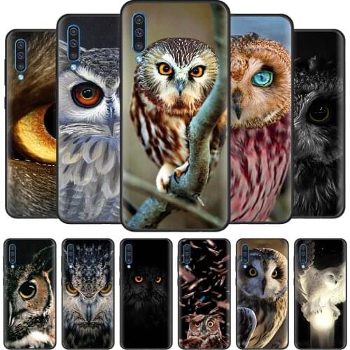 Animal Owl Night Case for Samsung Galaxy A50 A70 A10 A20e A30 A40 M31 M30s M21 A12 A20s A10s A7 A02s M01 Phone Coque Funda