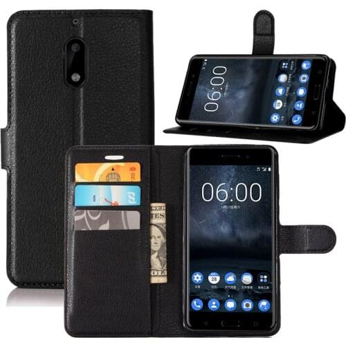 New 2017 For Nokia 6 Case Hight Quality Flip Case For Nokia 6 Hight Quality Leather Stand Cover For Nokia 6 5.5