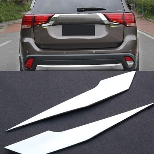 For Mitsubishi Outlander 2016 2017 2018 Rear Light Strips ABS Chrome External Taillight Decoration Cover Trim Car styling