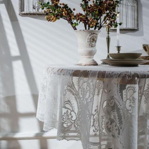 DUNXDECO Lace Tablecloths On The Table