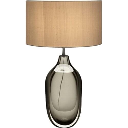 Nordic Modern Simple Aesthetic Colored Glass Body Desk Lamp for Study Bedroom Beside Lights Living Room Table Decoration LED E27