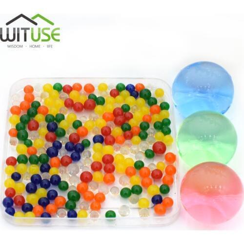 500Pcs Multi Colors Hydrogel Pear Shaped Very Big 3-4cm Crystal Soil Water Beads Mud Grow Ball Wedding Home Decor Growing Bulbs