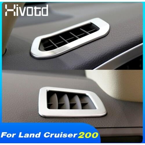 Hivotd Front Air Outlet Vent Cover Air Conditioner Trim Car Styling Interior Accessories For Toyota Land Cruiser 200 2016-2020