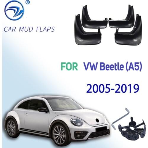 Set Molded Mud Flaps For VW Beetle (A5) 2012-2018 Mudflaps Splash Guards Front Rear Mud Flap Mudguards 2013 2014 2015 2016