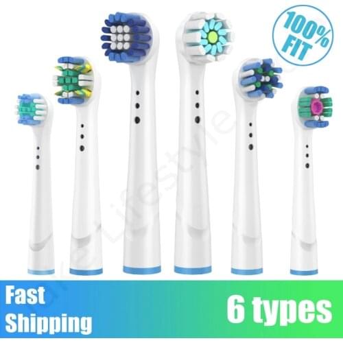 6 Type Higt Quality Brush Head nozzles for Braun Oral B Replacement Toothbrush Head Floss Cross Gum Care for oralb