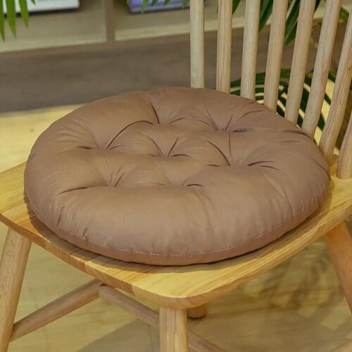 2021new Seat Cushions Solid Color Sanded Chair Cushion Chair Cushion Round Cottons Upholstery Soft Padded Cushion Pad L3