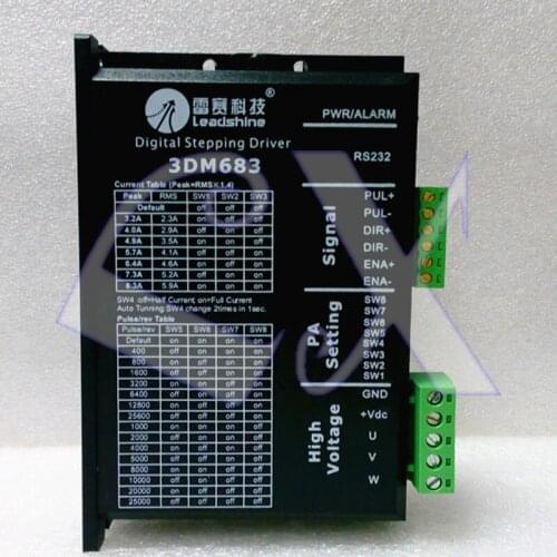 Original Leadshine 3 Phase 3DM683 Stepper Motor Driver 24-60VDC current 3.2-8.3A Driver