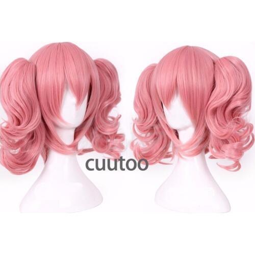 New Inu X Boku SS Roromiya Karuta Cosplay wig Heat resistant fibre hair Pink Anime Party wig + Wig Cap
