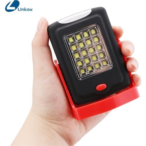 Portable LED Flashlight Lanterna Working Light 23 LED Lights Camping Bicycle Lamp with Built-in Magnet Hook Torch