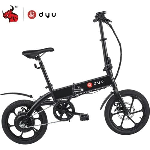 DYU Foldable Electric Motorcycle 36V 250W Electric Bike 10Ah Lithium Battery Electric Scooter E-Bike Black Send From Poland A1F