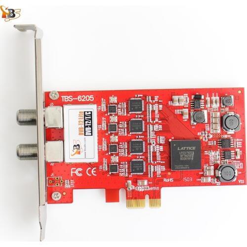 TBS6205 DVB-T2/T/C Quad TV Tuner PCIe Card for Watching UK Freeview SD and HD Channels on PC