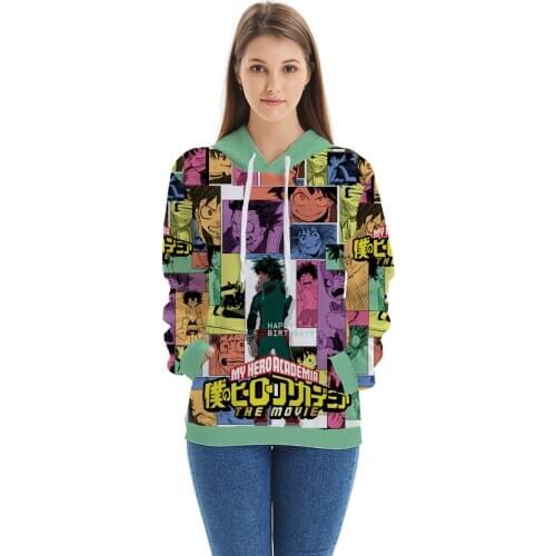 Anime Sweatshirts My Hero Academia Bakugo Katsuki Hoodie Cosplay Costume Hoodie Todoroki Coat Men Woman Pullovers