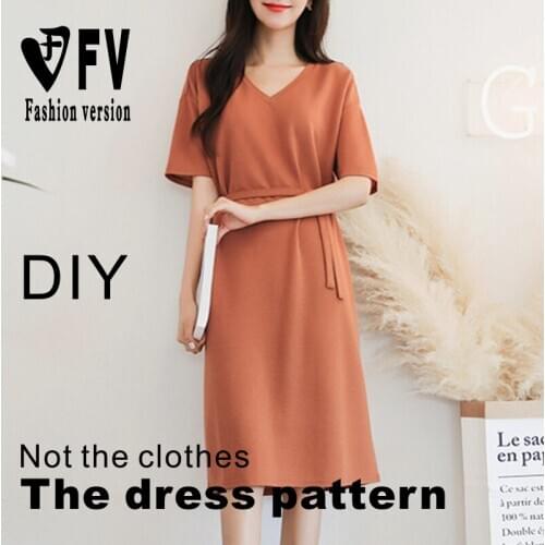 Clothing pattern summer knitted ladies dress cutting drawings long skirt plate making drawings BLQ-409