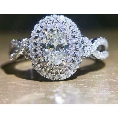 CAOSHI Gorgeous Luxury Shiny Crystal Engagement Ring Female Aristocratic Party Jewelry Proposal Ring Trendy Wedding Accessories