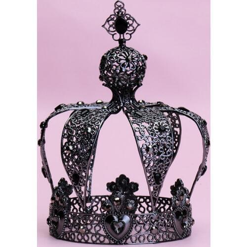 Vintage Royal Crown for Party Birthday Cake Crowns and Tiaras Bridal Wedding Hair Jewelry Ornaments Diadem