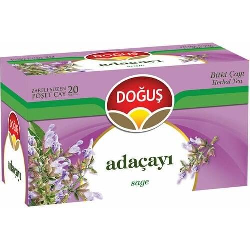 PERFECT WITH A WONDERFUL DRINK Dogus Glass Tea Sage 20 Pcs x 12 Pack FREE SHİPPİNG