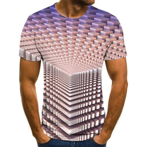 2020 Three -Dimensional Vortex Men Tshirt 3d Printed Summer O -Neck Daily Casual Funny T Shirt