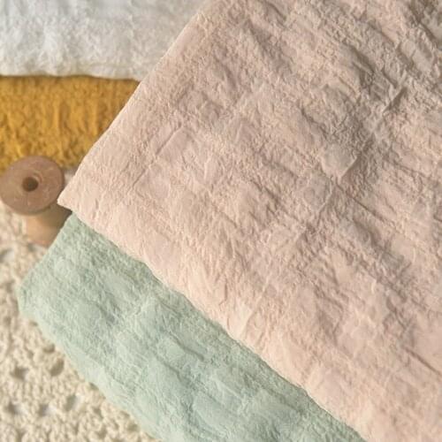 4-color Salt-shrinked Checkered Pastoral Fabric, Homemade Summer Long Skirt, Outer Lining Gauze, Handmade Diy Fabric