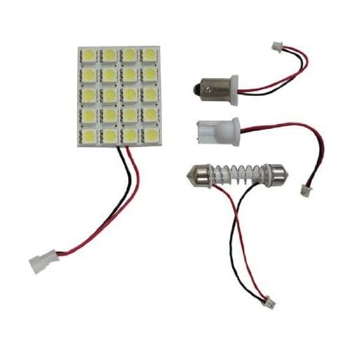 4PCS 20-SMD-5050 LED Panel Light For Car Interior Map Dome Trunk Area Light, White