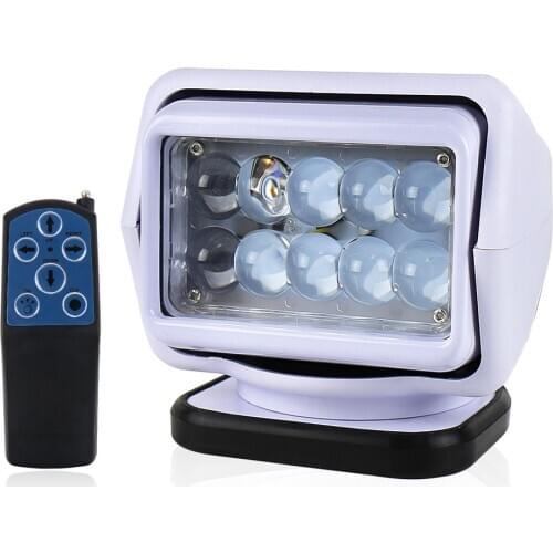 360 Degree Remote control 7 Inch LED Searchlight 1 Set Rotate Spotlight Light For Truck Off-Road SUV Boat Marine Driving Light