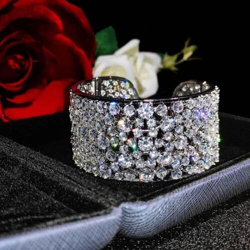 Luxury Bracelet Europe America High Grade Jewelry Inlay Multi Layer Shiny Small Zircon Adjustable Bracelet For Women Party Gifts