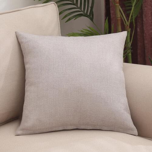 Cushion Cover Solid Color Pillow Case Home Decor Pillowcase Decorative Cotton Linen for Sofa Car Chair 45x45 40X40