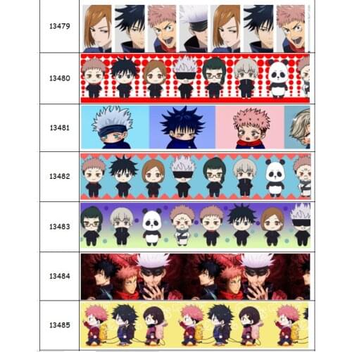 DHK 50yards Japan Cartoon Printed Grosgrain Ribbon Accessory Hairbow Headwear Decoration DIY Wholesale OEM S1440