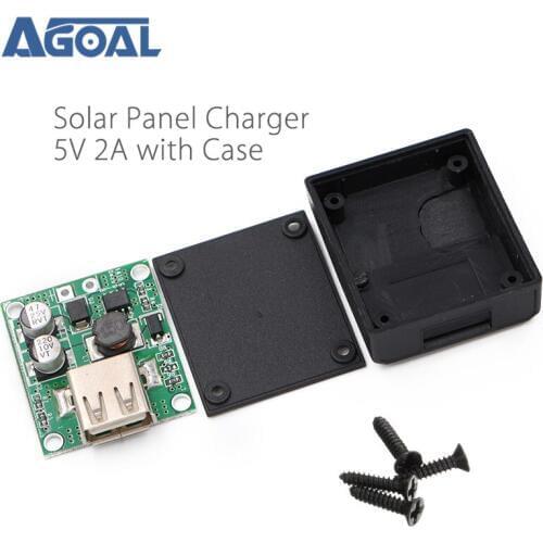 DIY KIT 5V 2A output for phone Voltage Regulator Junction Box for Solar Panel Charger Kit With case cover box