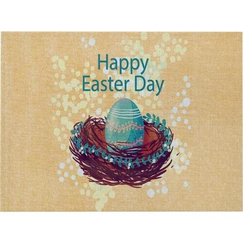 Tableware Mat Modern Placemat For Happy Easter Day Kitchen Dining Table Coaster Pad Home Decor Waterproof Accessories 30*40cm/pc
