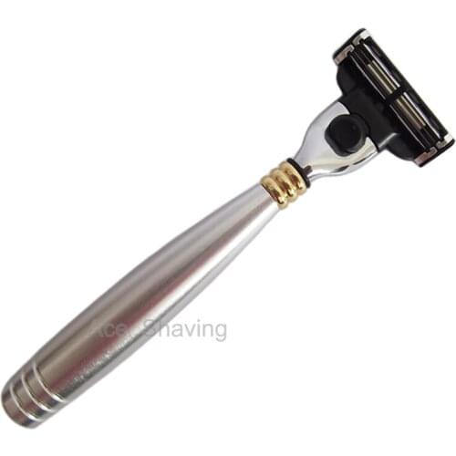 Metal Holder Shaving Razor Blades Stand Stainless Hande Holder Beard Kits for Men Grooming Tool