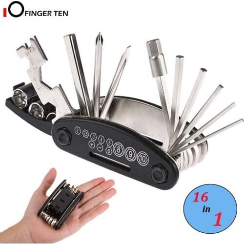 Multi Function 16 in 1 Bicycle Tool Kit Maintenance Fix Mini Set for Road Mountain Bikes