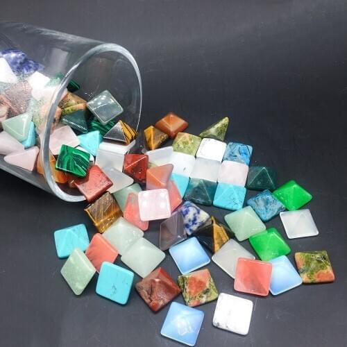 Natural Blend Crystal Mini Pyramid Healing Gemstones Fengshui For Crafts Spirituality Modern Room Desk Decor