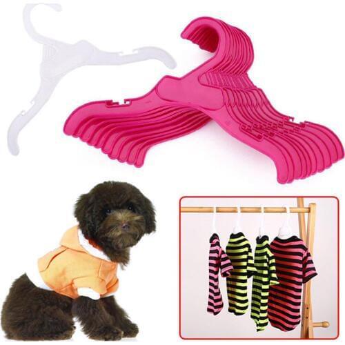 Plastic Tough Pet Dog Cat Clothes Hangers Childrens Small Hangers For Pet Clothes Rack Hanger Dog Product Accessories FSA0048