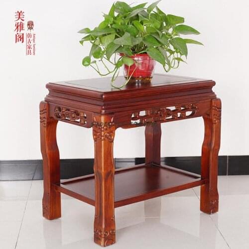 Solid wood flower pot stand antique old elm living room odd stone table table flower stand bonsai stand fish tank stand flower a