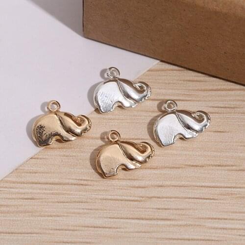 Pendant DIY Necklace Bracelet Animal Handicraft Charm of Baby Elephant Metal Jewelry Discovery