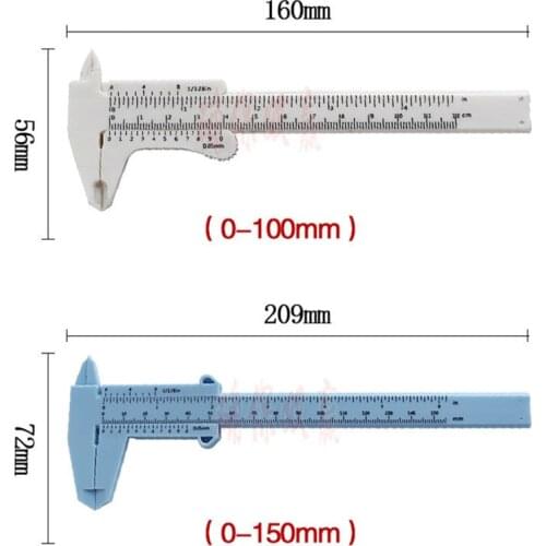 Portable 100MM Plastic Eyebrow Measuring Vernier Caliper Tattoo Caliper Ruler Plastic Permanent Makeup Measurement Tools
