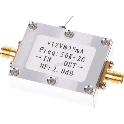 RF Amplifier Signal Receiver 50K-2GHZ Low Noise Amplifier RF Amplifier Broadband Low Noise Amplifier LNA Gain 31DB Gain Mar