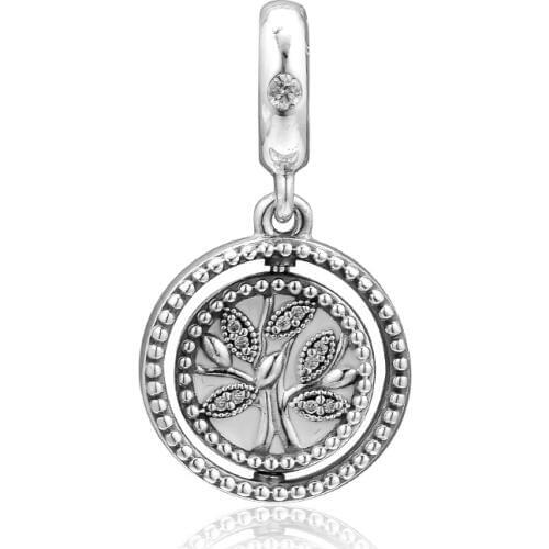 DIY Beads For Jewelry Making Spinning Tree of Life Charm For Sterling Silver Jewelry Bracelets Woman Fashion Jewelry