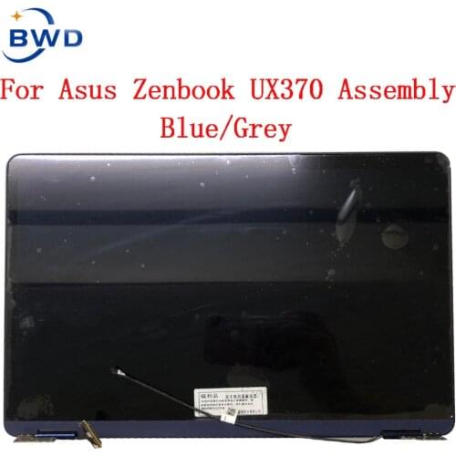 FOR ASUS ZenBook 3 ux370 ux370u UX370UA UX370UR screen 13.3-inch touch LCD display component for the entire upper part blue/Grey
