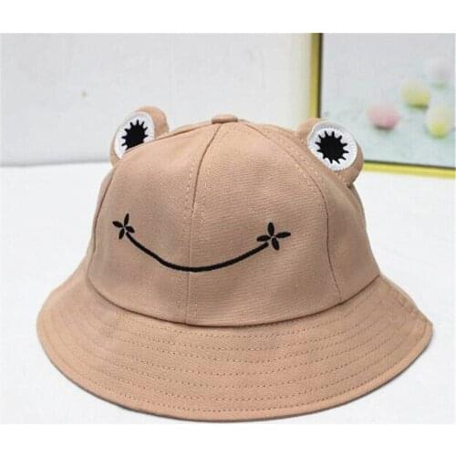 Child-Parents Frog Bucket Hat For Women Summer Plain Female Panama Outdoor Hiking Beach Fishing Sunscreen Casual Bob Caps