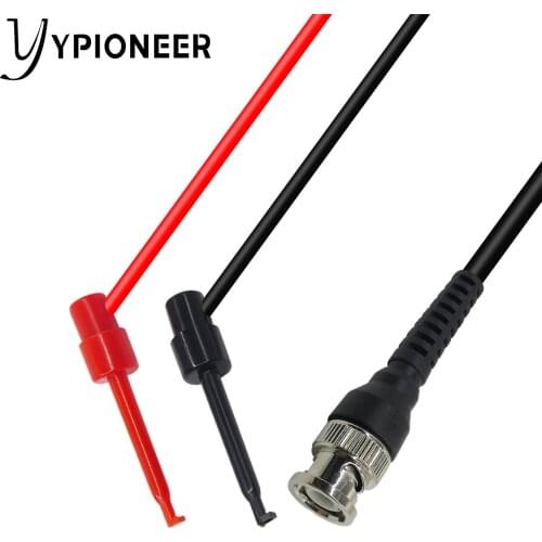 Cleqee P1007 BNC Male Plug Q9 to Dual Hook Clip Test Probe Cable Leads 120CM